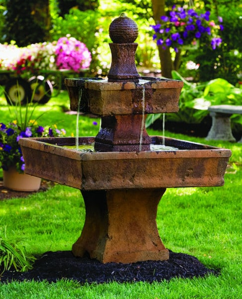 Oliveto Garden Fountain Rustic Water Flow